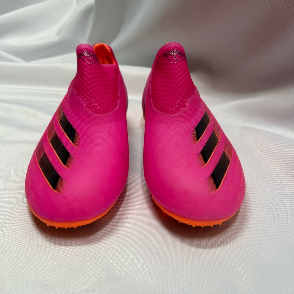 NWOT Adidas X Ghosted Junior FG Soccer Cleats Laceless Pink Kids Girls Size 4 - Picture 2 of 9